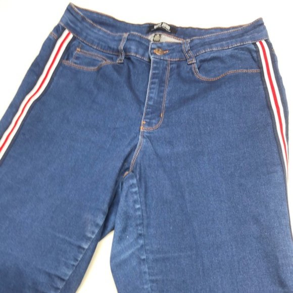 LIKE NEW WAX SPORTS JEANS 14/32x26 RED WHITE AND BLUE STRIPE 🇺🇸 - Picture 10 of 11